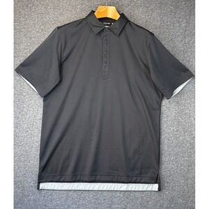Zero Restriction Polo Shirt Mens XL Black Performance Golf Short Sleeve Tennis